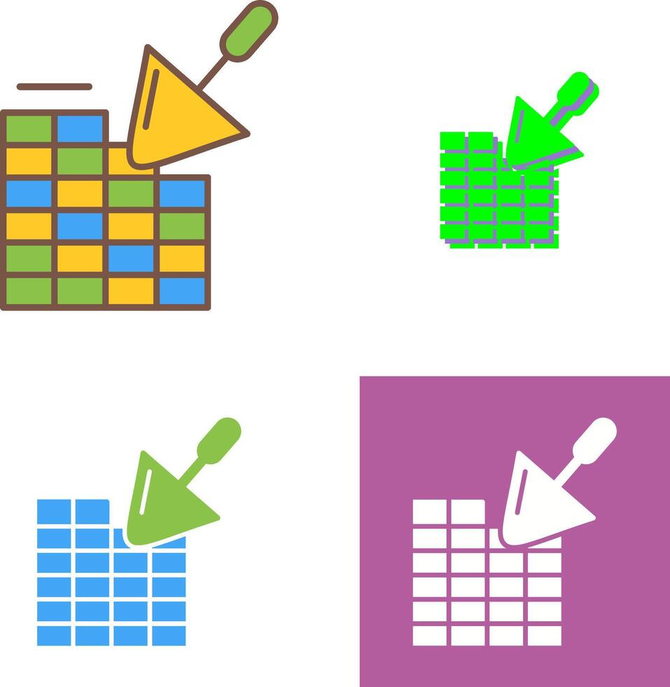 Brickwall Icon Design vector