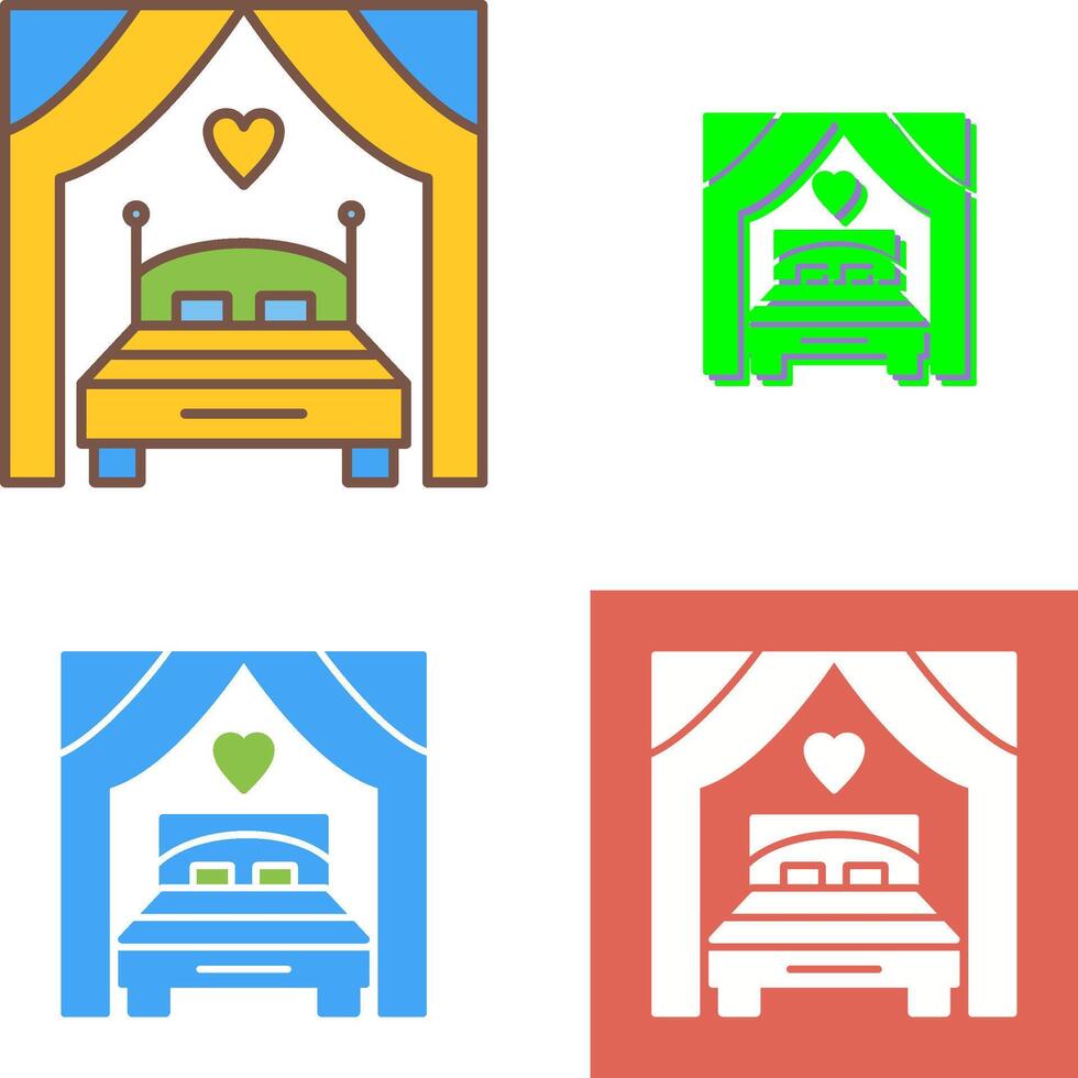 Bed Icon Design vector