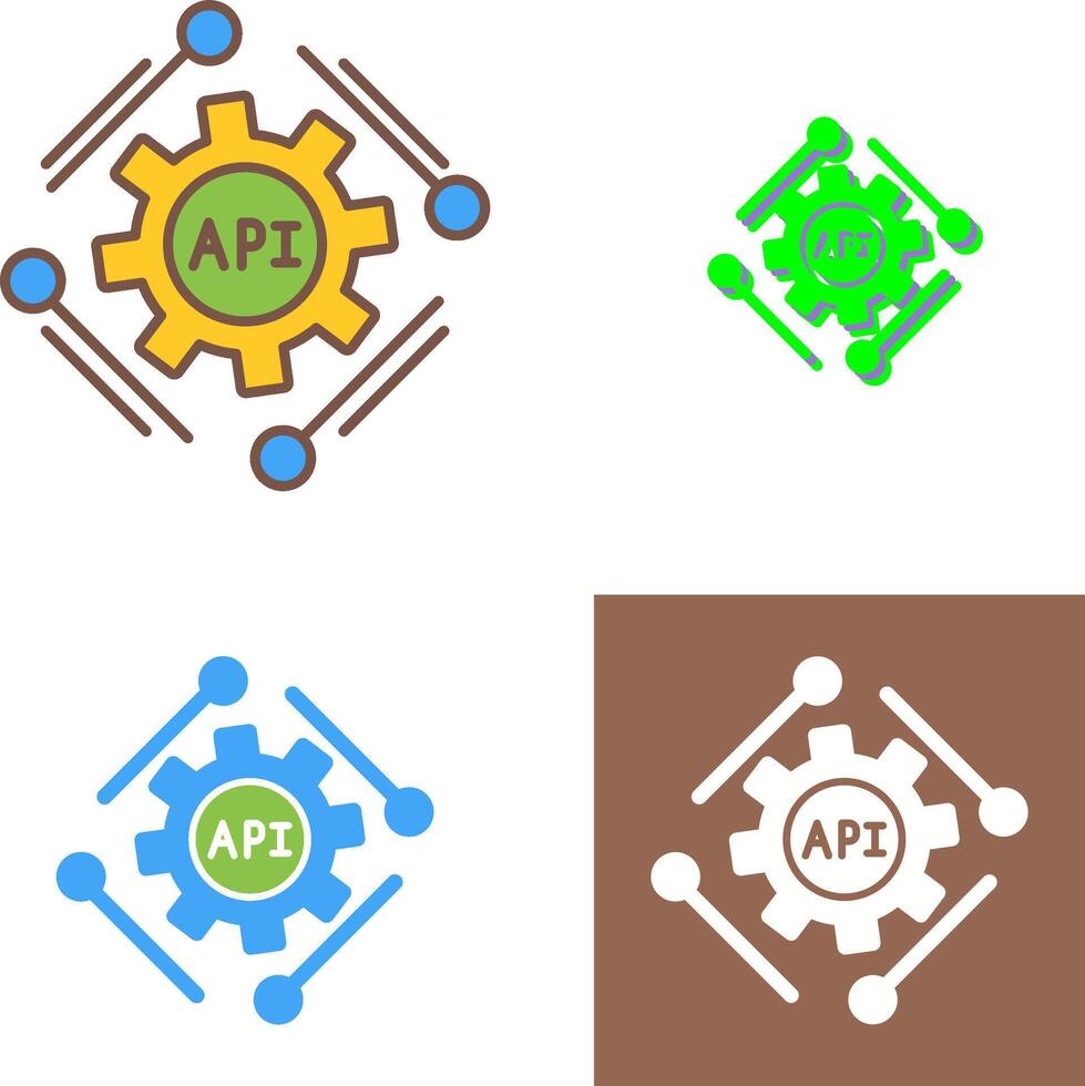 Api Icon Design vector