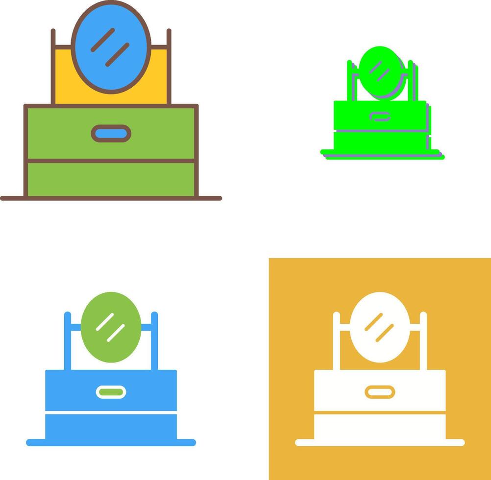 vanity Mirror Icon Design vector