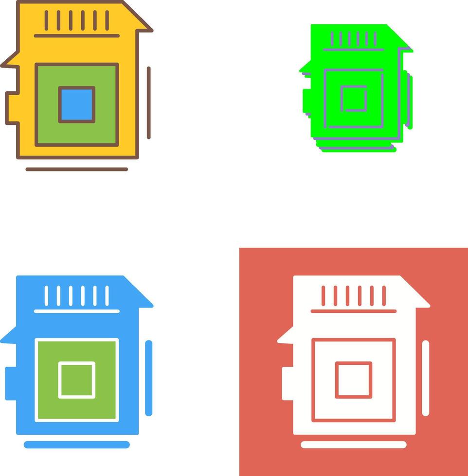 Sd Card Icon Design vector