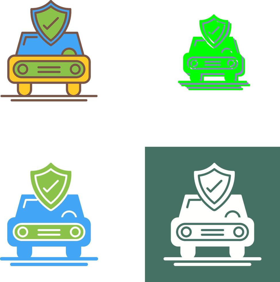 Car Protection Icon Design vector