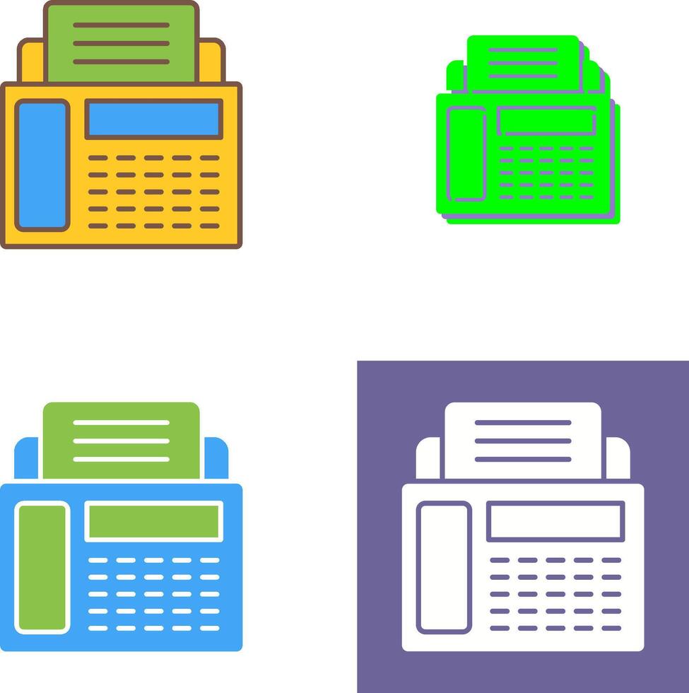 Fax Machine Icon Design vector