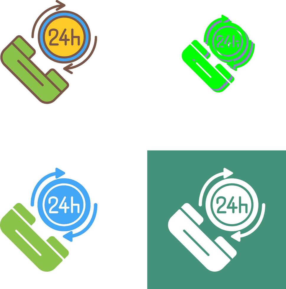 24h Icon Design vector