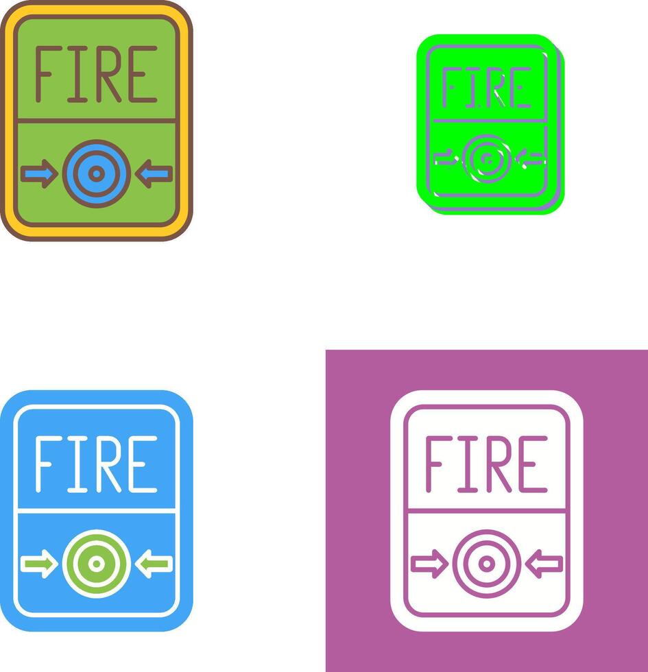 Fire Button Icon Design vector