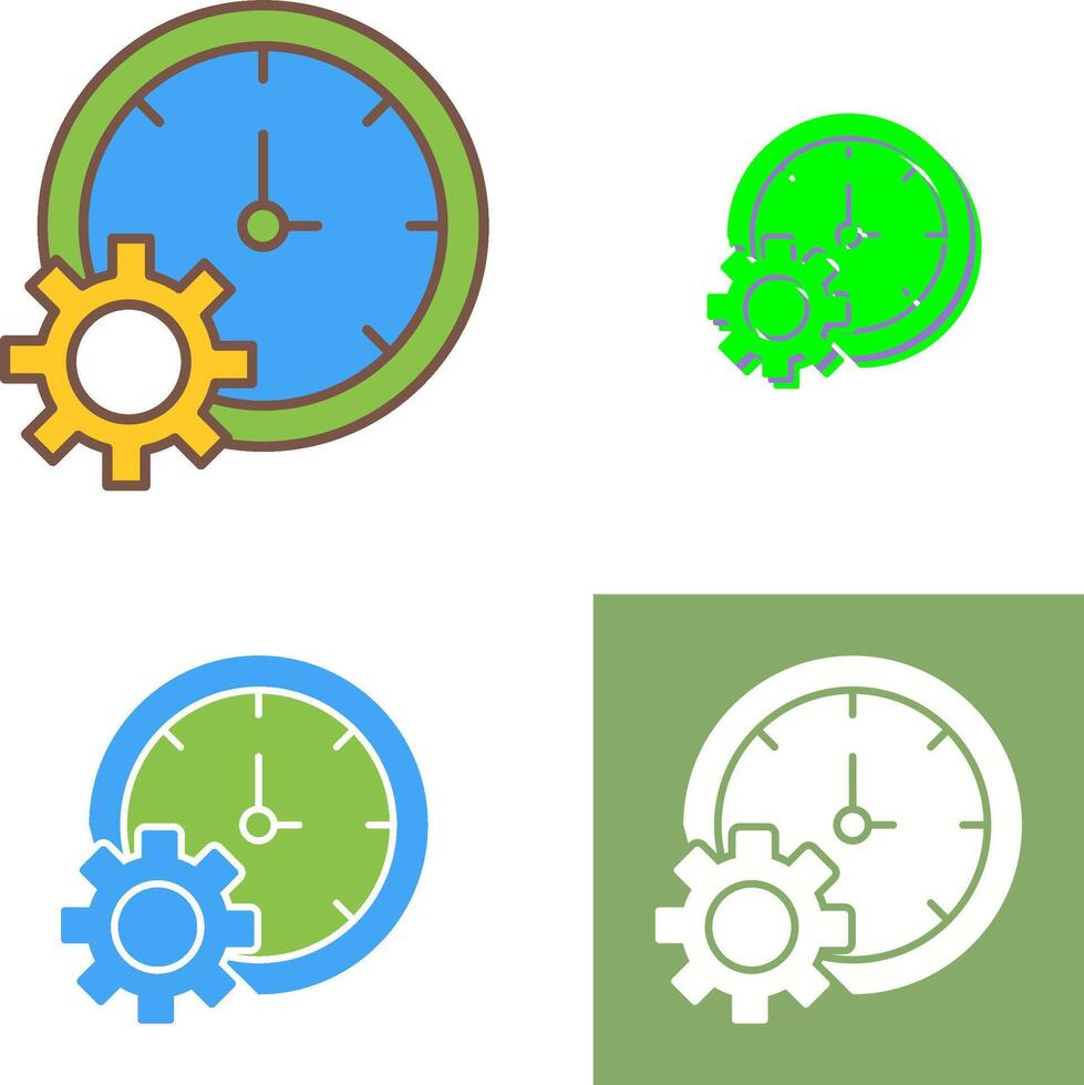 Time Setting Icon Design vector