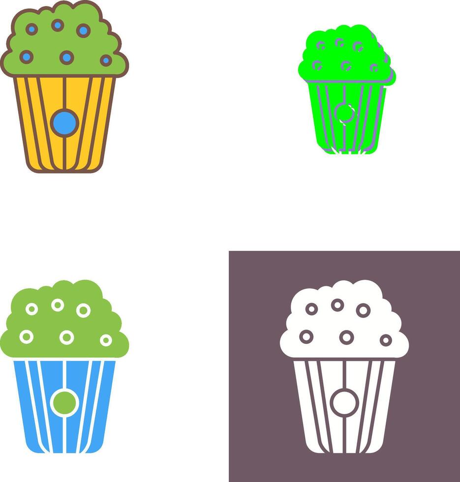 Pop corn Icon Design vector