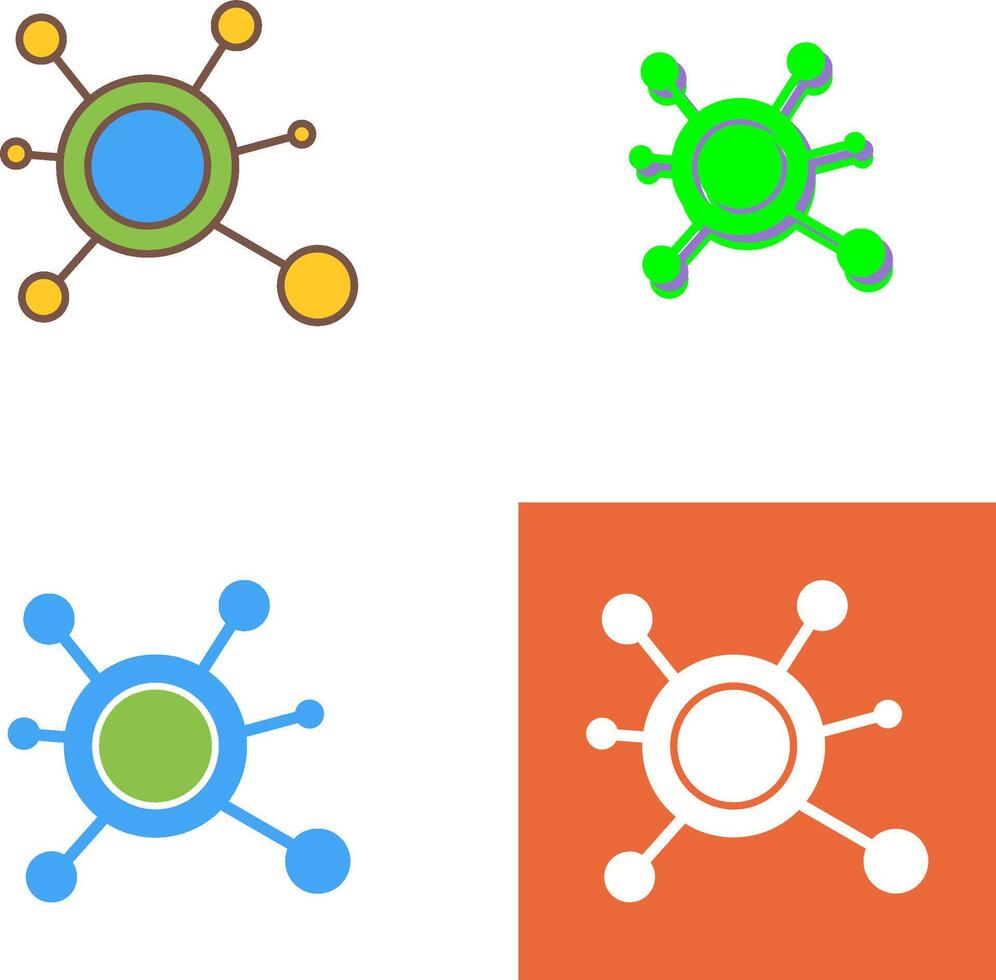 Molecule Icon Design vector