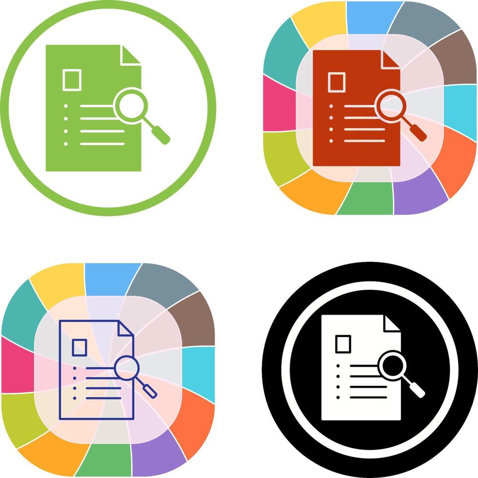 Unique Case Study Icon Design vector