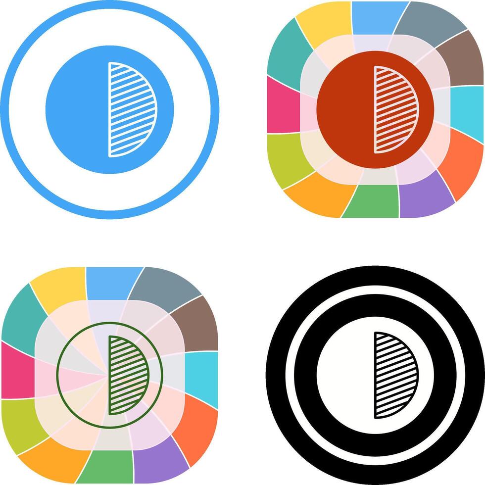 Unique Contrast Icon Design vector