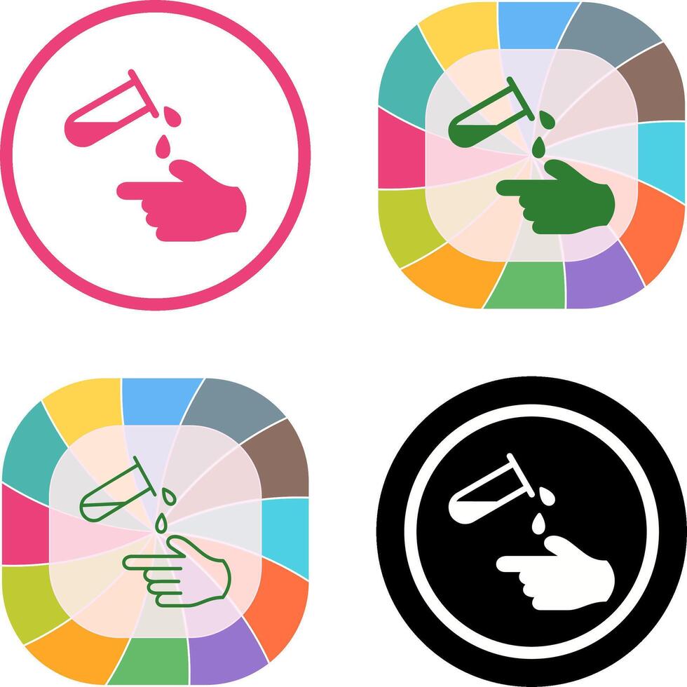 Corrosive Hazard Icon Design vector