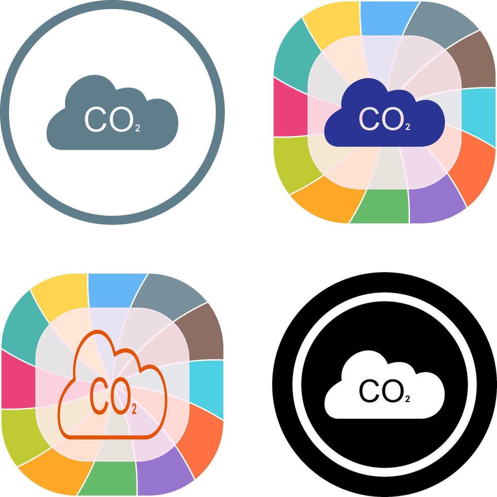 Carbon Dioxide Icon Design vector