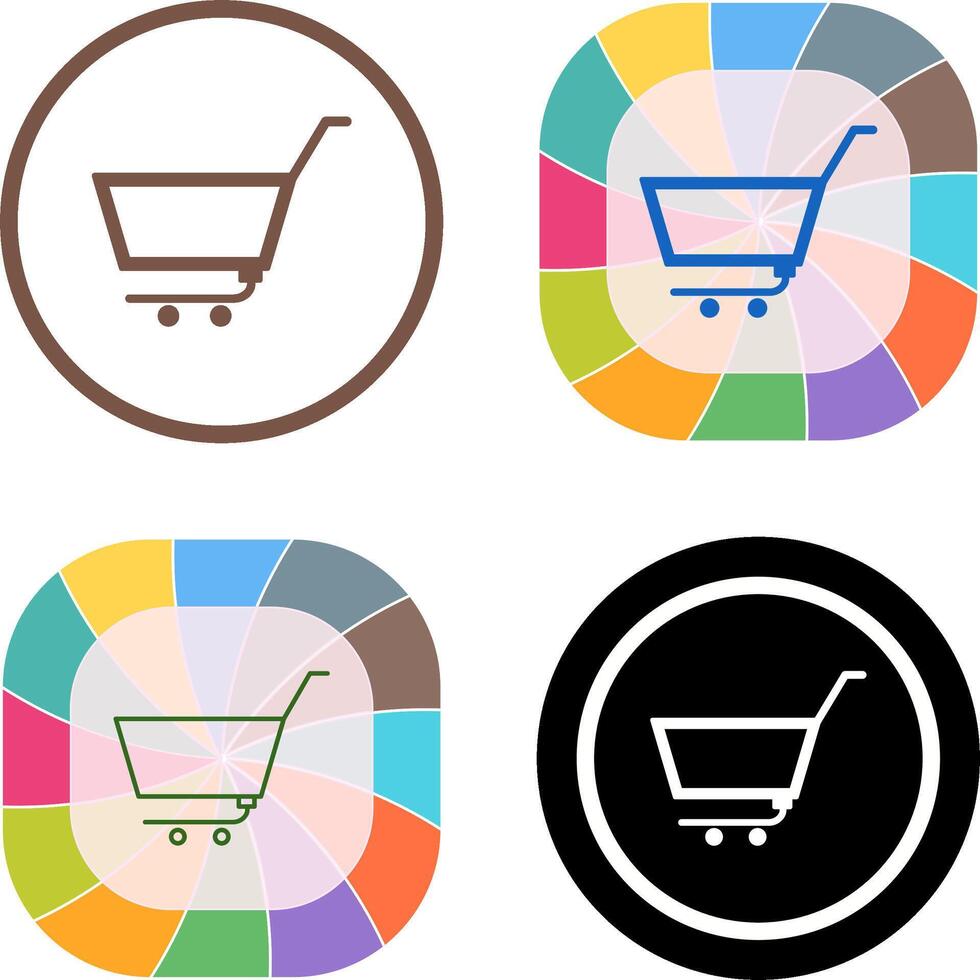 Unique Empty Cart Icon Design vector