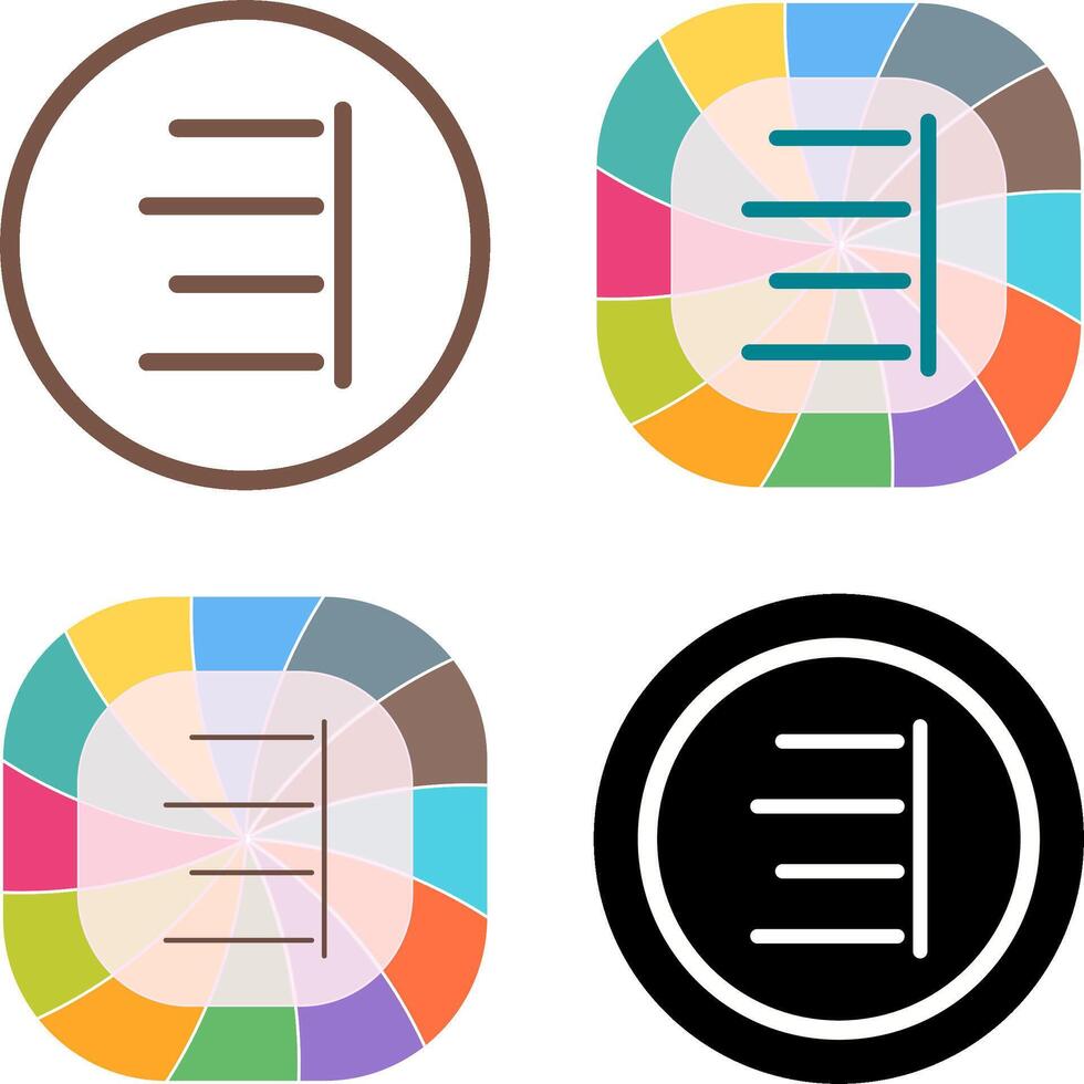 Unique Right Align Icon Design vector