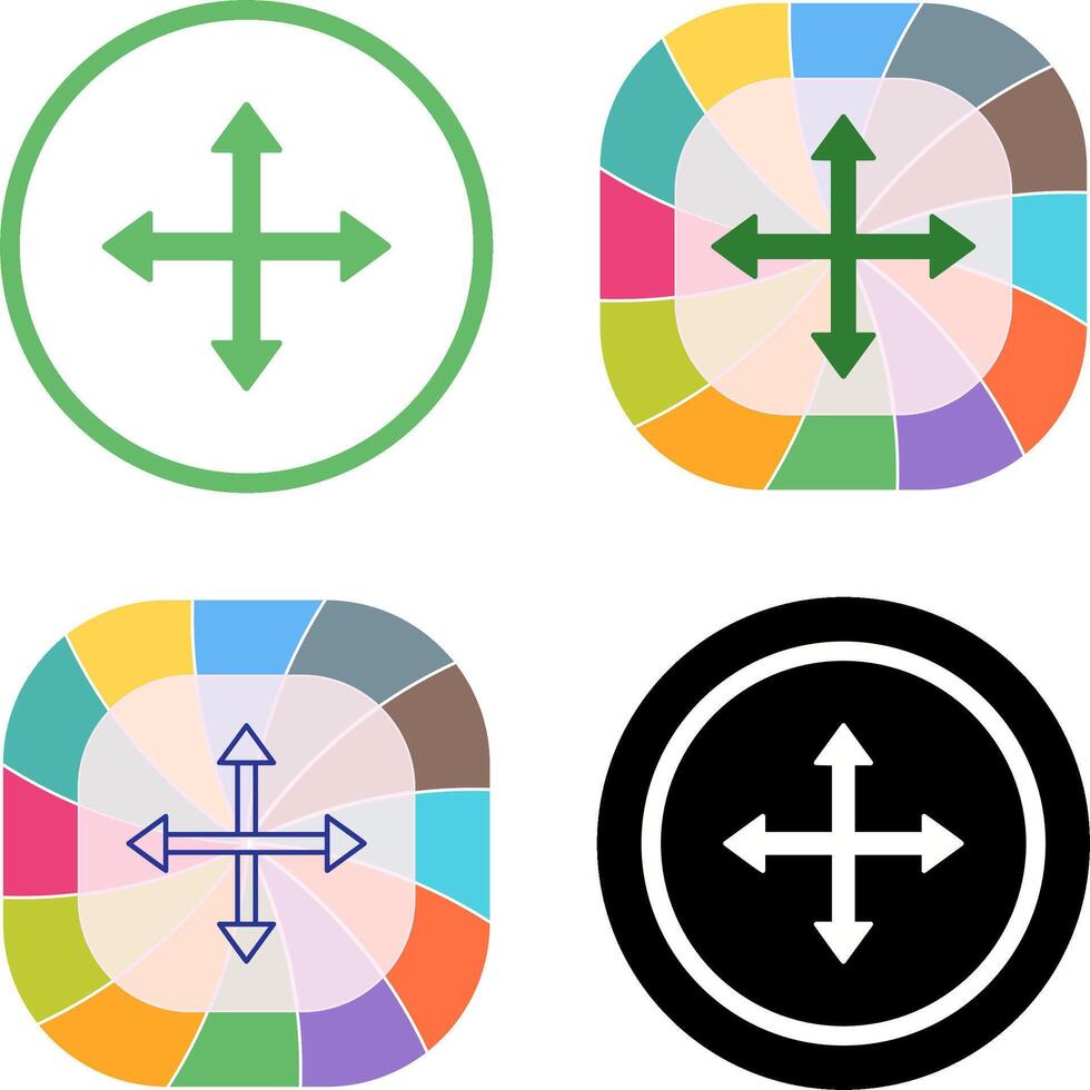 Unique Move Icon Design vector