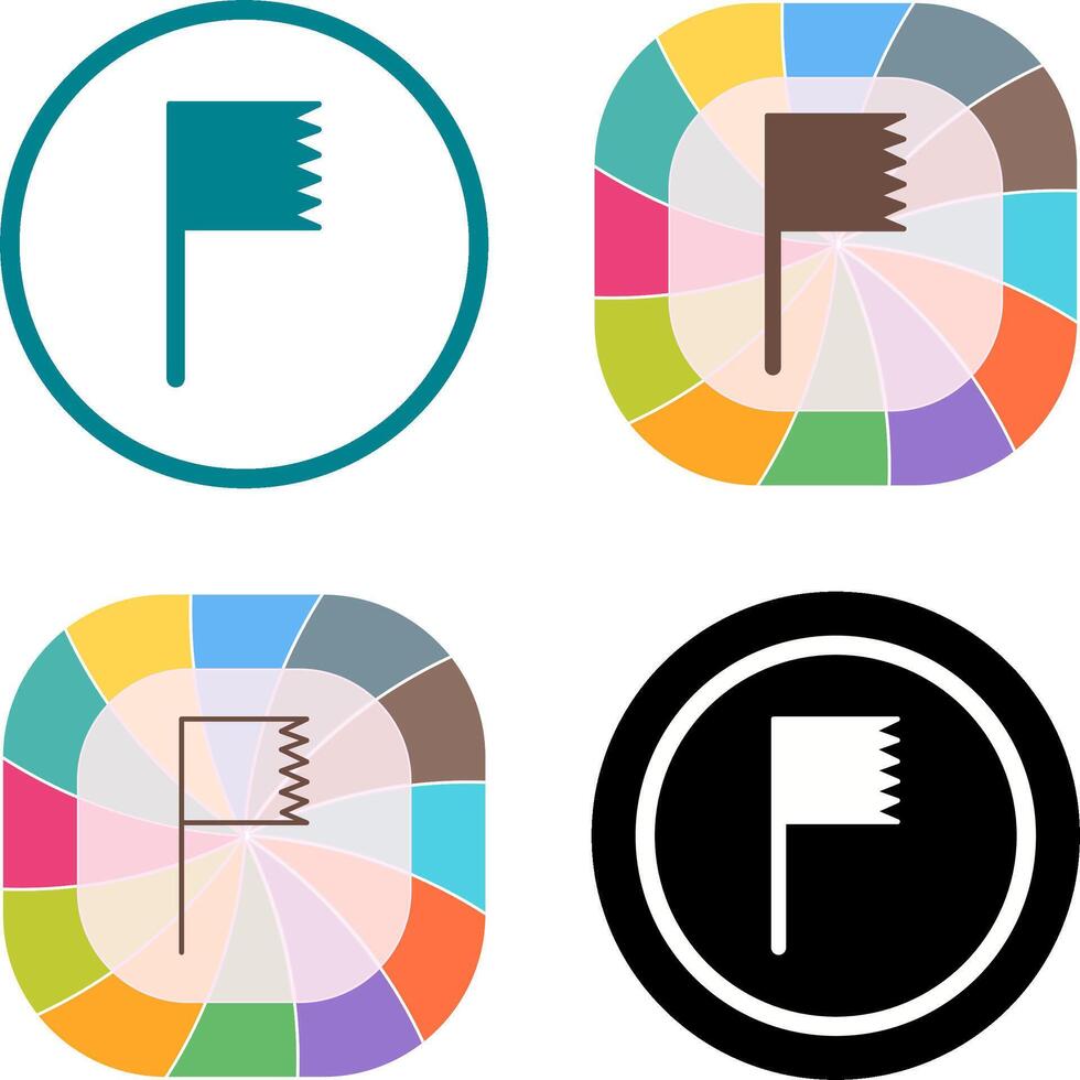 Unique Flag Icon Design vector