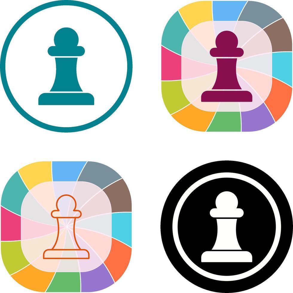 Unique Pawn Icon Design vector