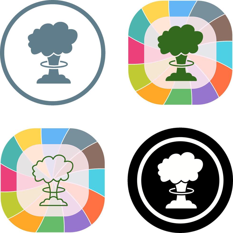 Unique Bomb Blast Icon Design vector