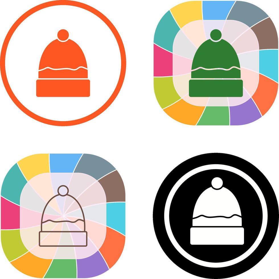 Warm Cap Icon Design vector