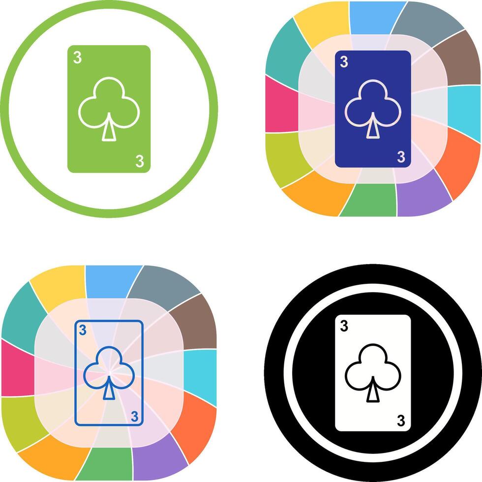 Clubs Card Icon Design vector