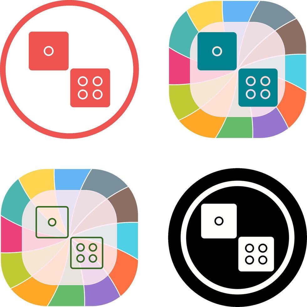 Dice Icon Design vector