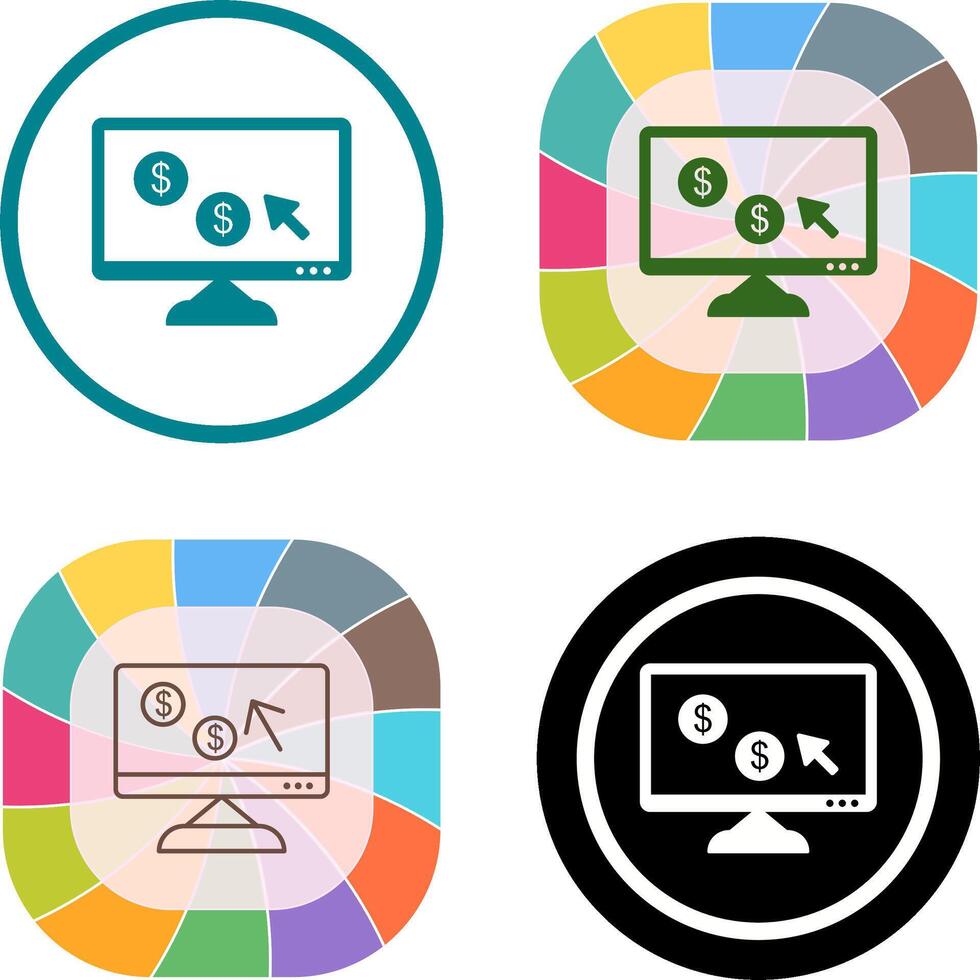 Unique Pay Per Click Icon Design vector