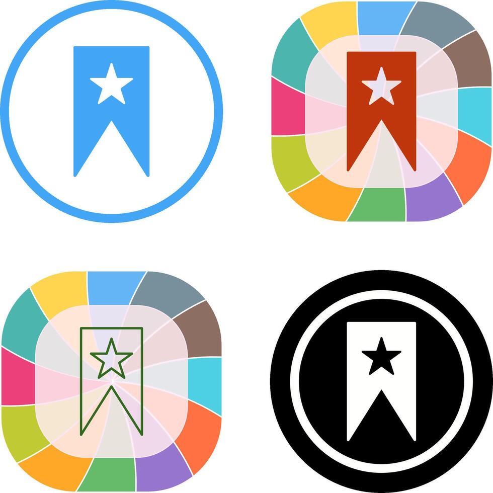 Unique Bookmarking Services Icon Design vector