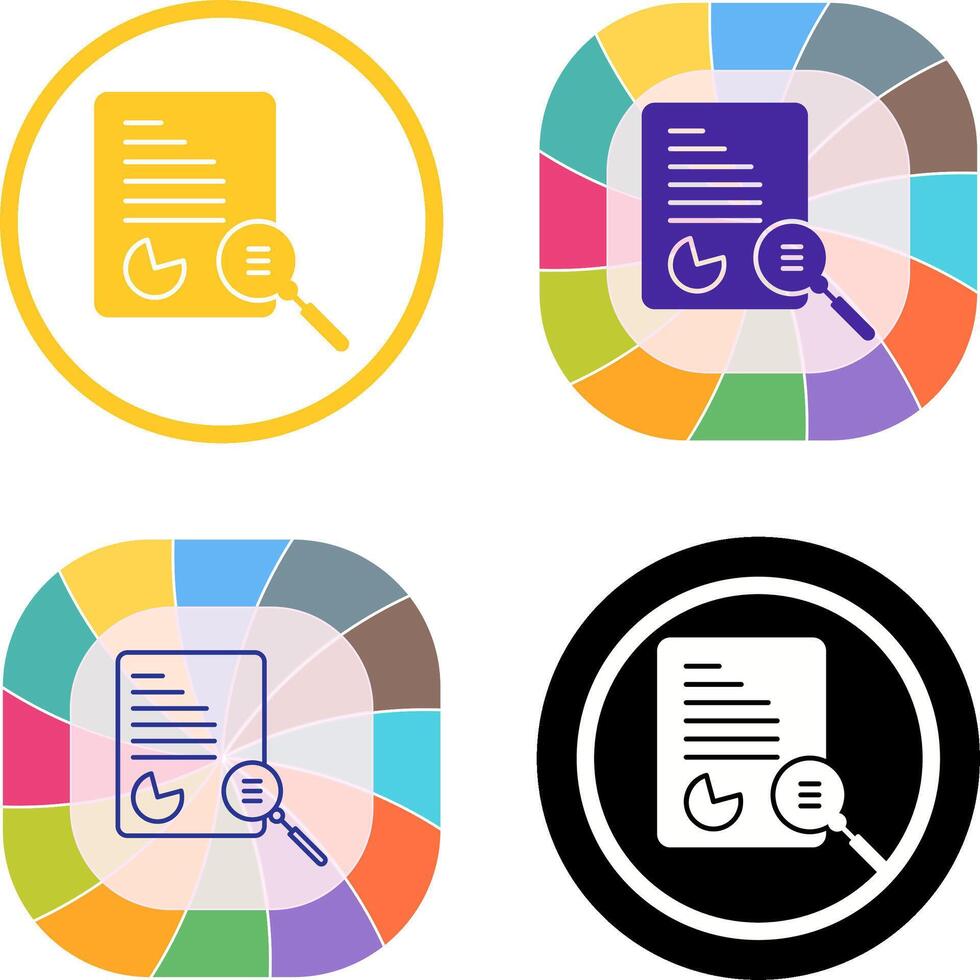 Unique Case Study Icon Design vector