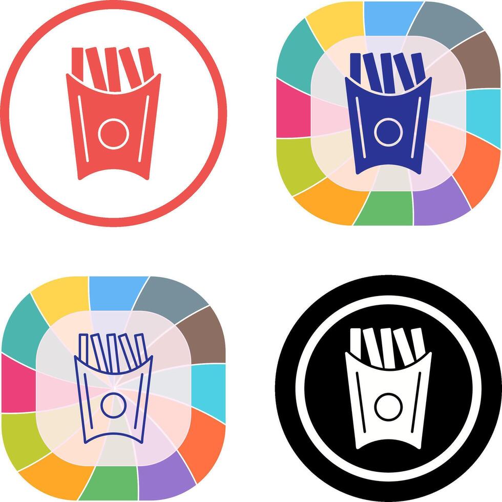 Unique French Fries Icon Design vector