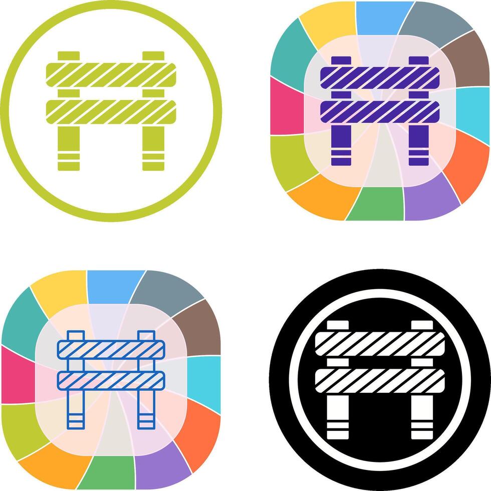 Unique Barrier Icon Design vector