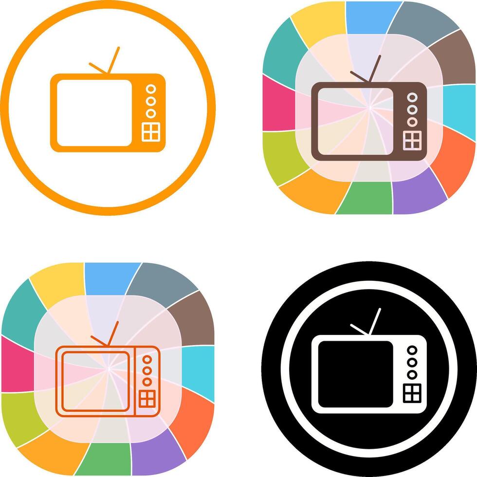 TV Set Icon Design vector