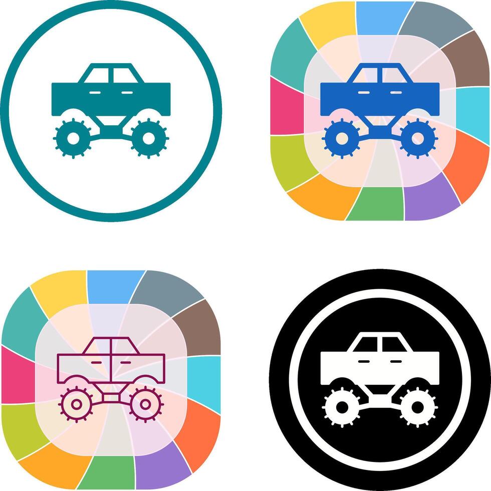 Monster Truck Icon Design vector