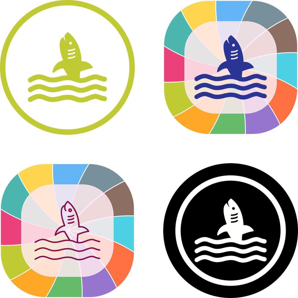 Dangerous Shark Icon Design vector
