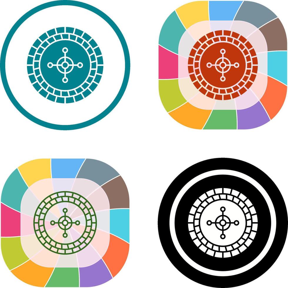 Roulette Icon Design vector