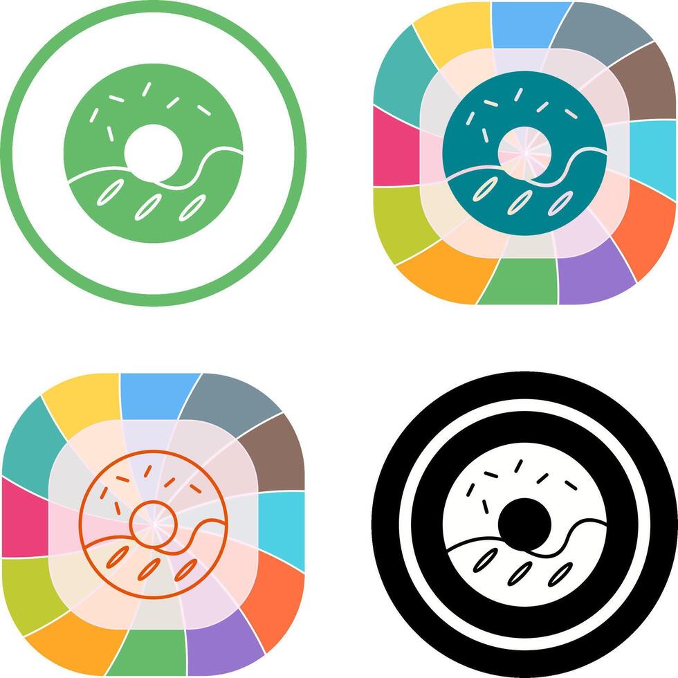 Cream Doughnut Icon Design vector