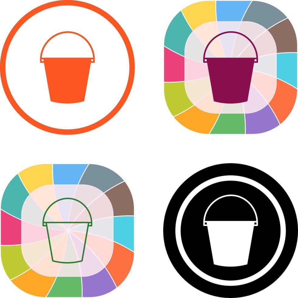 Water Bucket Icon Design vector