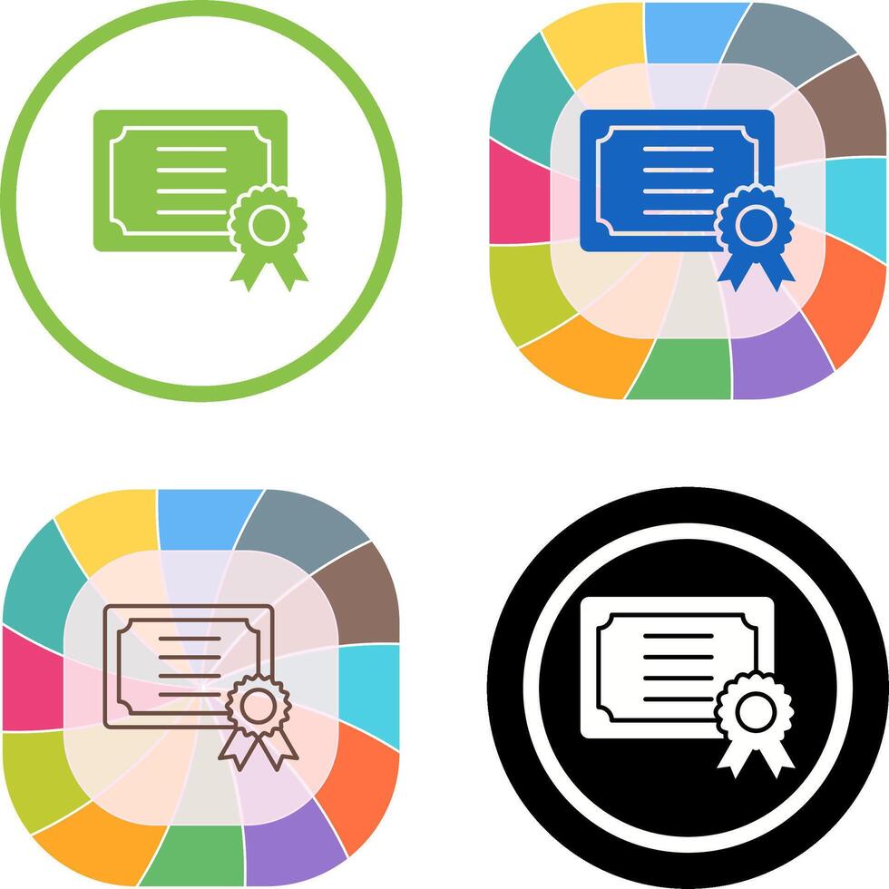 Certificate Icon Design vector