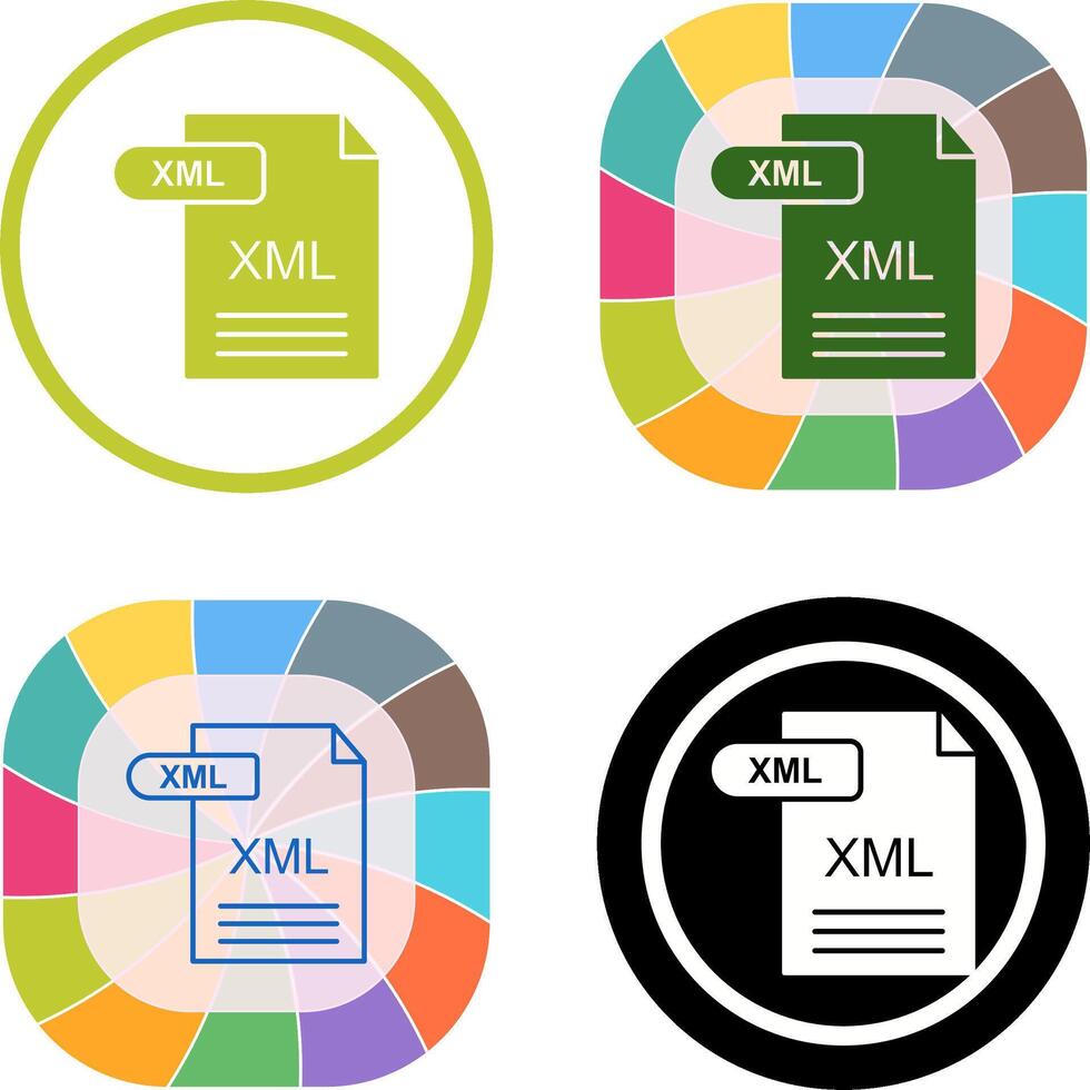 XML Icon Design vector