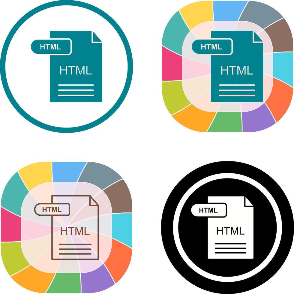 HTML Icon Design vector