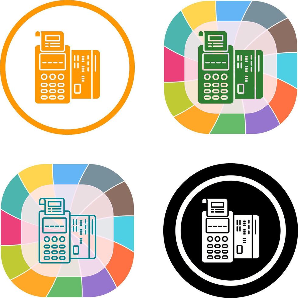 Pos Terminal Icon Design vector