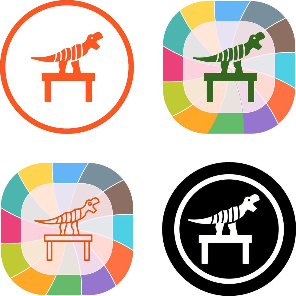 Bones Exhibit Icon Design vector