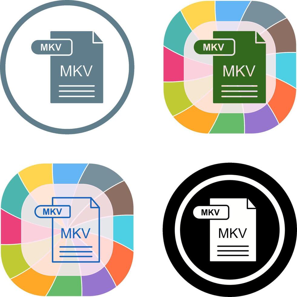 MKV Icon Design vector