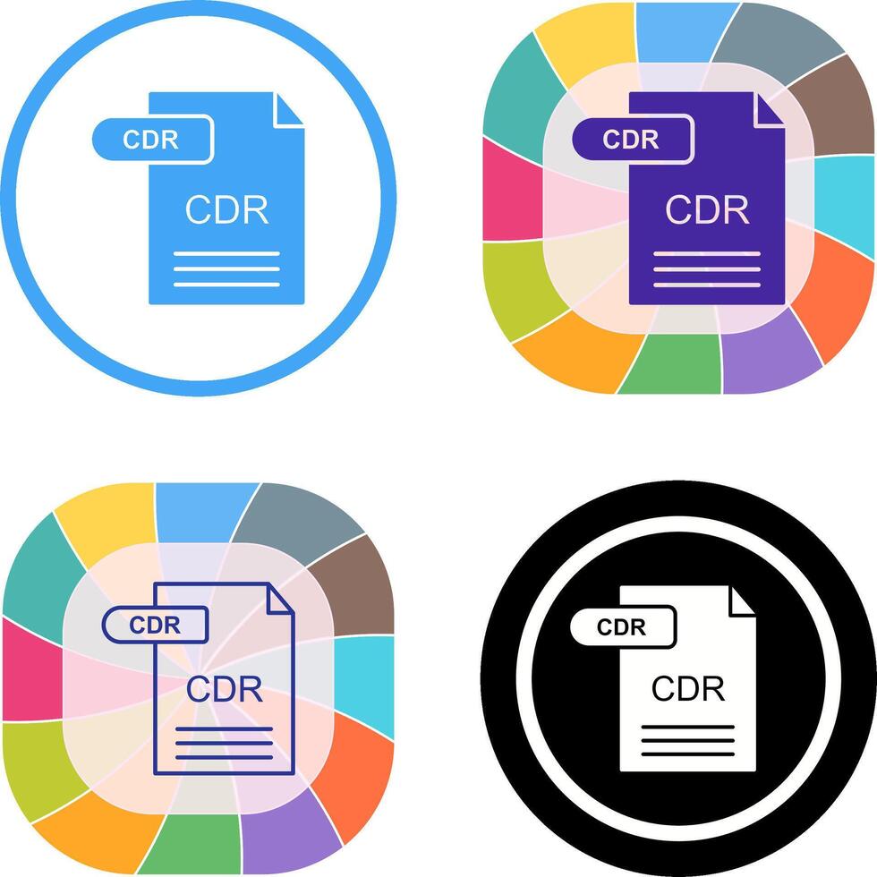 CDR Icon Design vector