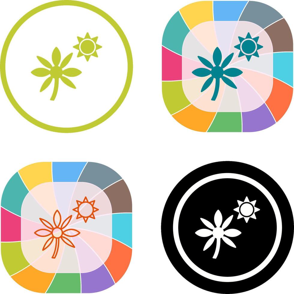 Flower in sunlight Icon Design vector