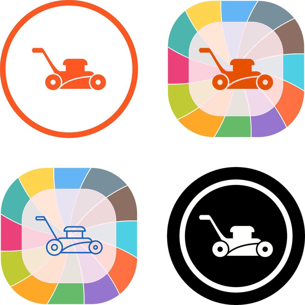 Lawn Mower Icon Design vector