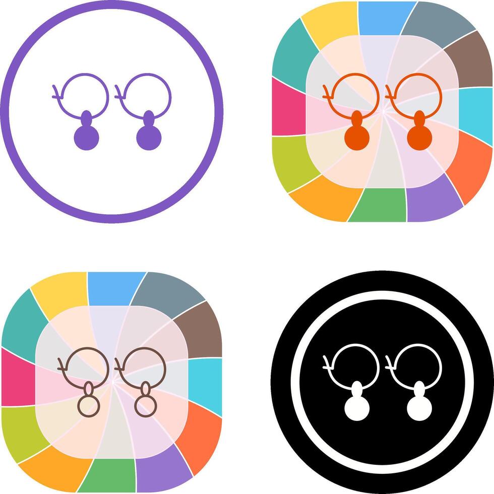 Earrings Icon Design vector