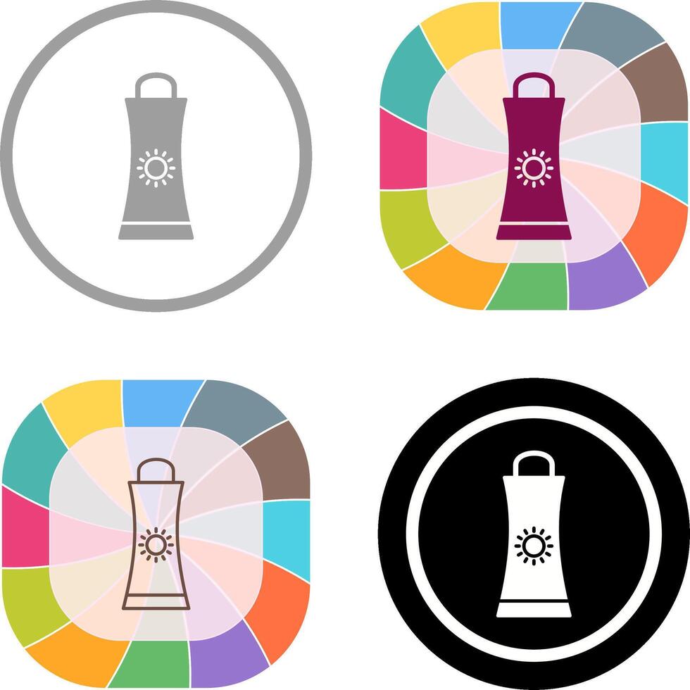 Sunblock Cream Icon Design vector