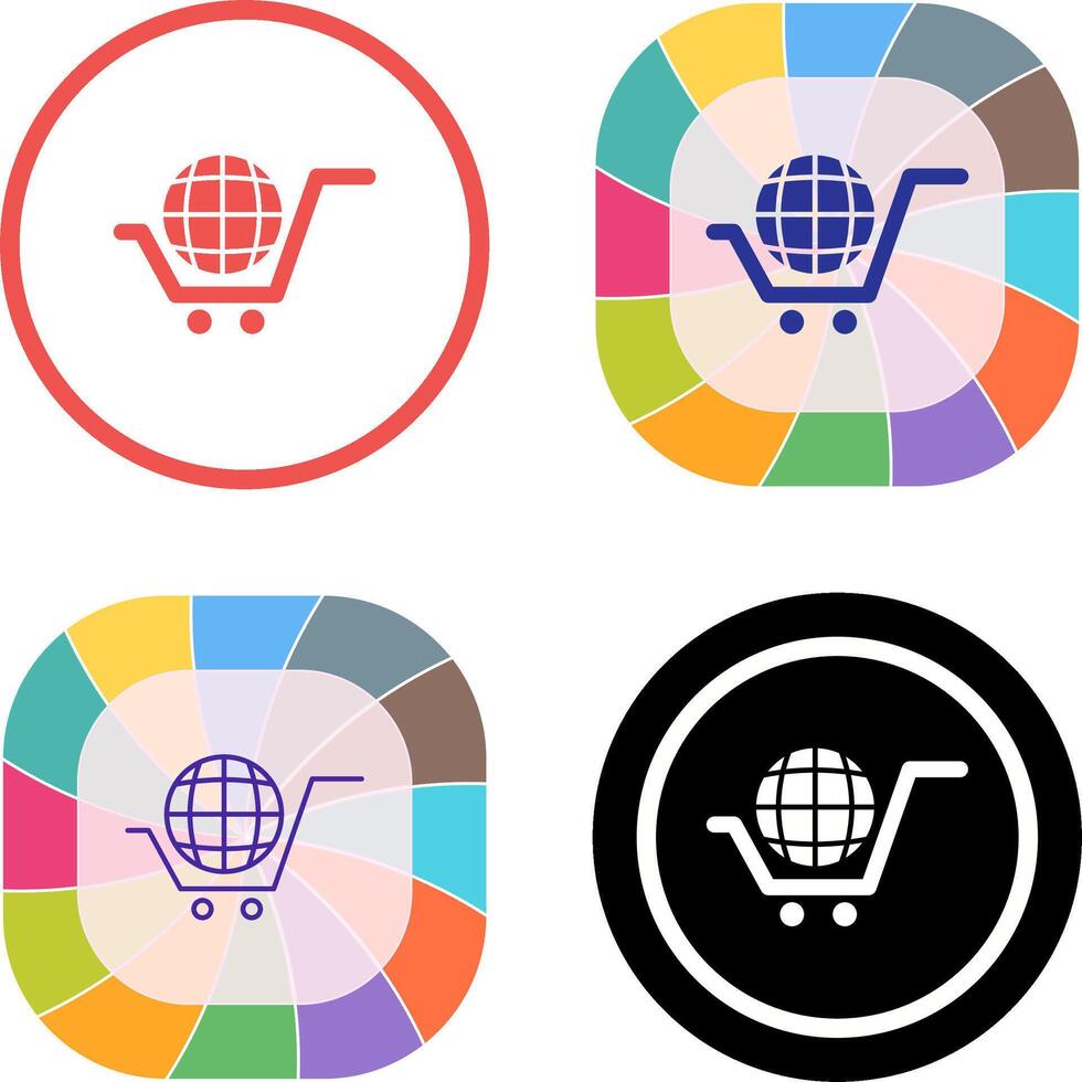 Global Shopping Icon Design vector