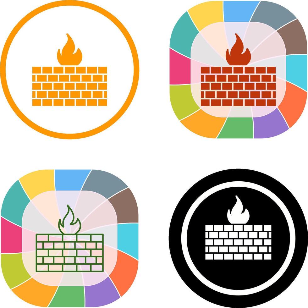Firewall Icon Design vector