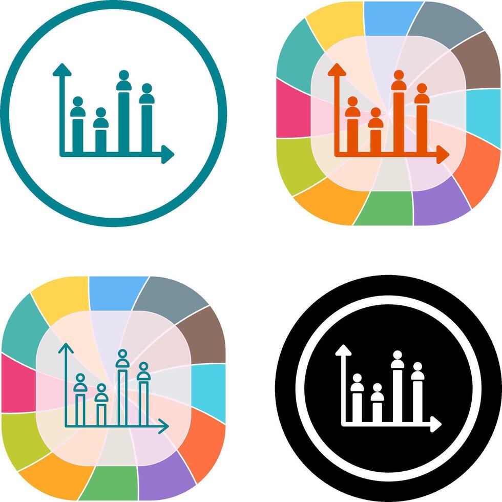 Candidate Graph Icon Design vector